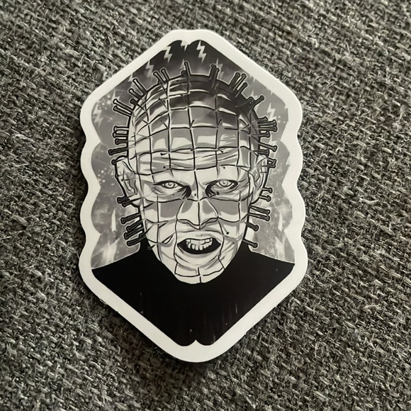 HORROR MOVIE waterproof sticker Mashup Crossover Black & White  Hellraiser - Picture 3 of 8